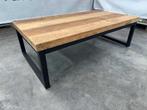 Salon tafel  met dik massief eiken tafelblad, Huis en Inrichting, 100 tot 150 cm, Rechthoekig, Nieuw, Rustiek - Casuel