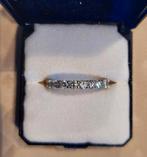 Ring in wit goud 18 Karat bezet met 22 briljanten, Handtassen en Accessoires, Ringen, Ophalen, Wit, Goud