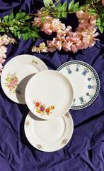 LOT 🌹 4 kleine vintage FLORAL borden 🍒 (Duitsland), Ophalen of Verzenden