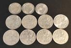 België lot van 11 zilveren munten, Ophalen of Verzenden, Zilver, Setje, Zilver