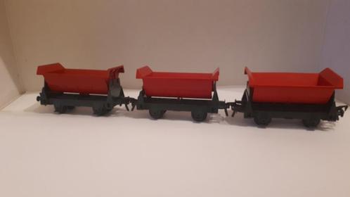Fleischmann 5500 Kieplorrie's groen onderstel en rode bak H0, Hobby en Vrije tijd, Modeltreinen | H0, Gebruikt, Wagon, Gelijkstroom