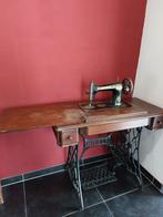 Vintage Singer trapnaaimachine met houten kast, Ophalen