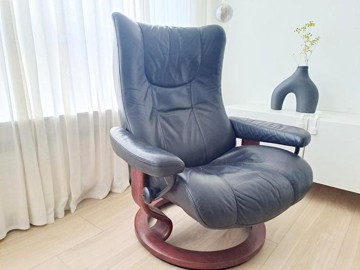 Stressless wing fauteuil (maat L), Huis en Inrichting, Zetels | Zetels en Chaises Longues, Zo goed als nieuw, Ophalen