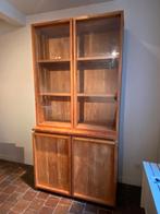 Teak Vitrinekast 110*50*218 (Bristol), Ophalen, Met deur(en), 100 tot 150 cm, 200 cm of meer