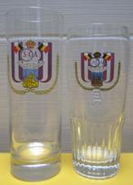 2 verschillende glazen van voetbalclub 'Anderlecht', Enlèvement ou Envoi, Utilisé, Verre à bière