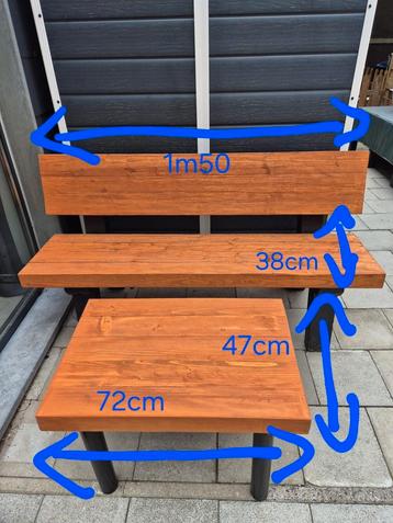 Tuinbank + tafel beschikbaar voor biedingen