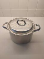 kookpot inox met metalen deksel 18 cm, niet voor inductie,, Huis en Inrichting, Keuken | Potten en Pannen, Ophalen, Gebruikt, Inox
