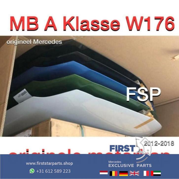 W176 motorkap Mercedes A Klasse 2018 wit zwart grijs blauw r, Auto-onderdelen, Carrosserie, Motorkap, Mercedes-Benz, Voor, Gebruikt