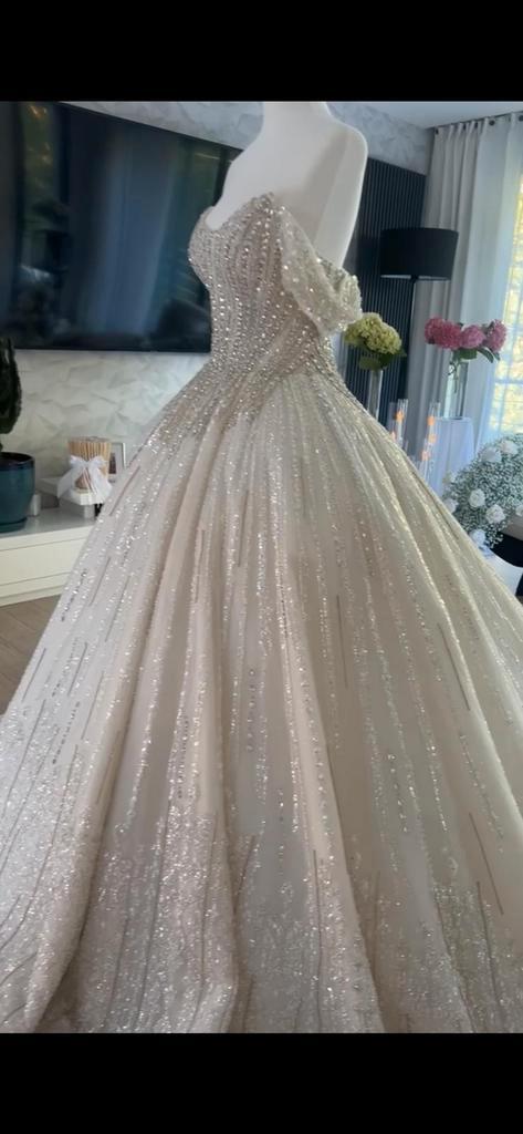 Robe de mariée princesse scintillante, Kleding | Dames, Trouwkleding en Trouwaccessoires, Zo goed als nieuw, Ophalen of Verzenden