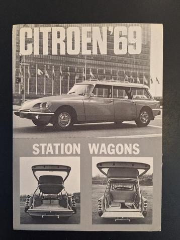 Citroën DS break 1969 USA  zeldzame dubbelzijdige plaat beschikbaar voor biedingen