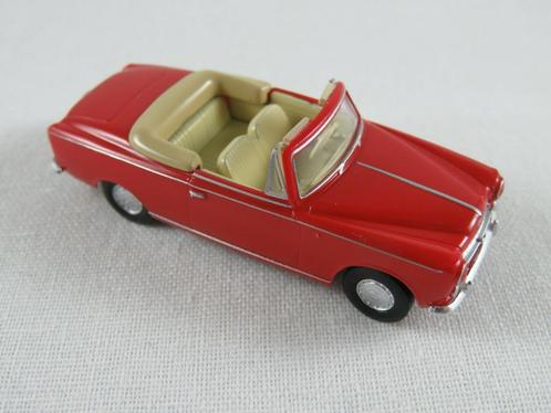 1:87 Brekina 29150 Drummer Peugeot 403 cabrio 1956-1960 rood, Hobby en Vrije tijd, Modelauto's | 1:87, Zo goed als nieuw, Auto