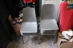 Car KATWIJK grijze metalen stoelen 7 stuks, Huis en Inrichting, Vijf, Zes of meer stoelen, Grijs, Metaal, Gebruikt