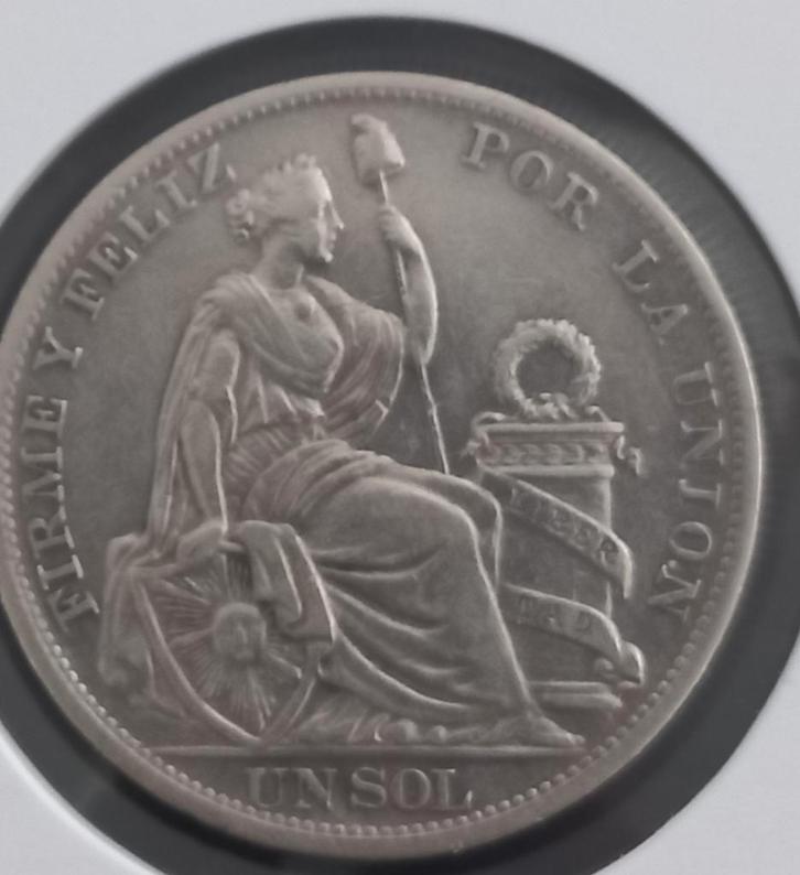 Peru 1 sol 1894 T.F. (zilver), Postzegels en Munten, Munten | Amerika, Losse munt, Zuid-Amerika, Zilver, Verzenden