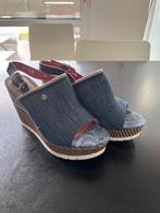 Moow sandalen in jeans met sleehak. Maat 39. Perfecte staat., Moow, Blauw, Zo goed als nieuw, Sandalen of Muiltjes