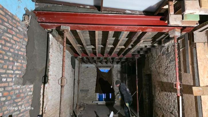 Draagmuur afbreken en poutrel steken malen.0466445657, Doe-het-zelf en Bouw, Metalen, Ophalen of Verzenden