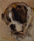 Johannes Wouterus van Trirum=portret van een Sint Bernard, Antiek en Kunst, Kunst | Schilderijen | Klassiek, Ophalen of Verzenden