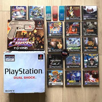 Playstation 1-console + games  beschikbaar voor biedingen