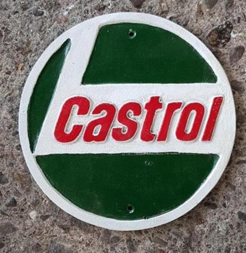 Castrol gietijzer reclame bord garage showroom decoratie, Verzamelen, Merken en Reclamevoorwerpen, Zo goed als nieuw, Reclamebord