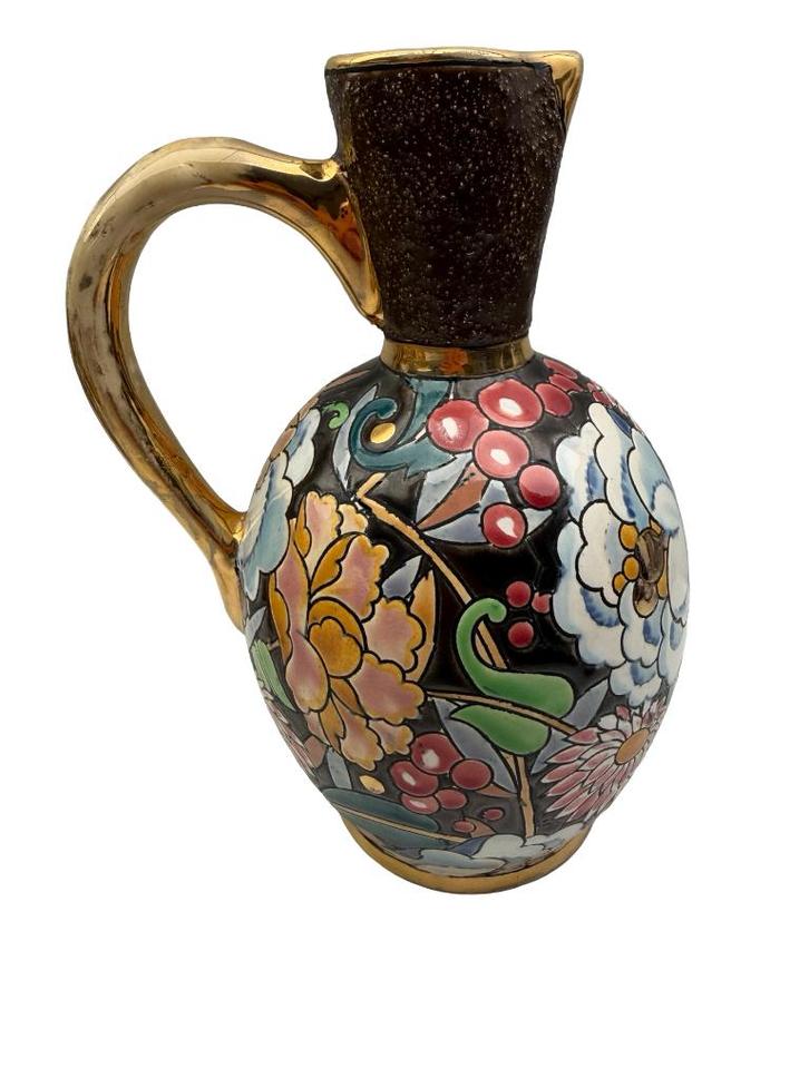 Aiguière Art déco Boch La Louvière Raymond Chevalier 21 cm, Antiquités & Art, Antiquités | Céramique & Poterie, Enlèvement ou Envoi