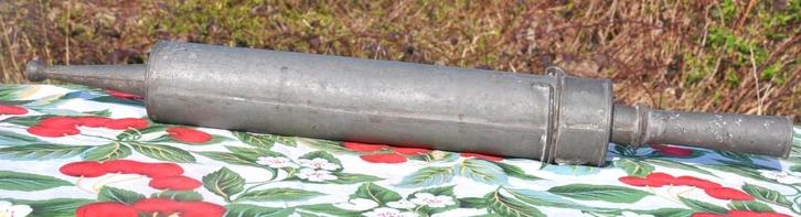 ancien clystère de vétérinaire en zing, Antiek en Kunst, Antiek | Gereedschap en Instrumenten, Ophalen of Verzenden