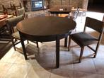 Ronde tafel met 6 stoelen, Huis en Inrichting, Ophalen, Gebruikt, Vijf personen of meer, Rond