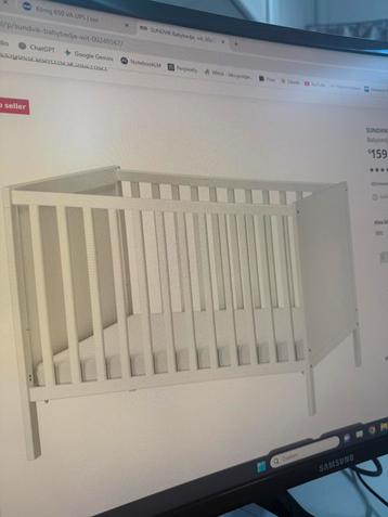 Sundvik Babbybedje met Matras 60x120 cm - Kinderbedje beschikbaar voor biedingen