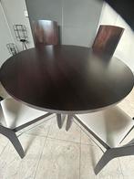 Ronde tafel op ijzeren voet 110cm diameter, Ophalen, Zo goed als nieuw
