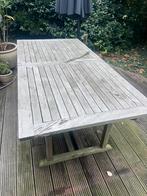 Teaken tafel max 2,4 m , uitschuifbaar en 4 stoelen teak, Tuin en Terras, 4 zitplaatsen, Gebruikt, Teakhout, Ophalen of Verzenden