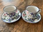 2 koffie- en ondertassen Staffordshire, Enlèvement ou Envoi, Comme neuf, Poterie