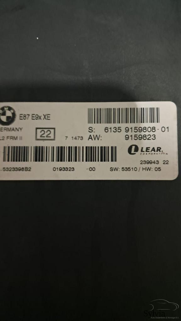 Lichtmodule 2 body control footwell lear BMW 3 serie E87 E90, Auto-onderdelen, Verlichting, Gebruikt, Ophalen of Verzenden