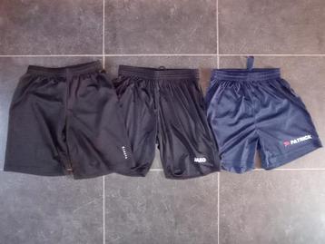 3 SPORTSHORTS PATRICK (XS) JAKO (164) KIPSTA (158-163) beschikbaar voor biedingen