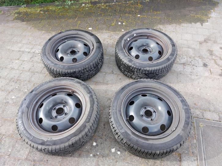 Winterbanden op stalen velg (Peugeot 5008), Auto-onderdelen, Banden en Velgen, Banden en Velgen, Winterbanden, 16 inch, 215 mm