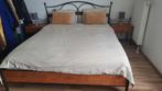 Volledig bed van smeedijzer en hout 200/160, Huis en Inrichting, Slaapkamer | Bedden, Ophalen, Hout