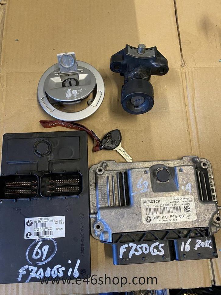 BMW F650 F700 F800 ECU compleet tankdop sleutel etc, Motoren, Onderdelen | BMW, Gebruikt, Ophalen of Verzenden