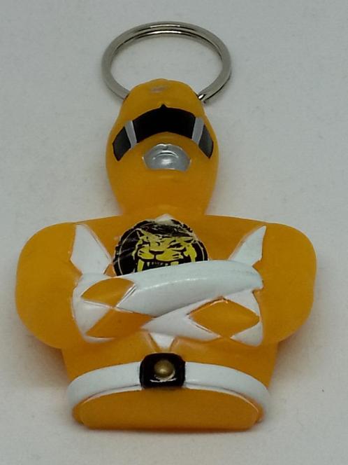 Sleutelhanger - Gele Power Ranger - Saban - 1993, Verzamelen, Sleutelhangers, Gebruikt, Overige typen, Ophalen of Verzenden