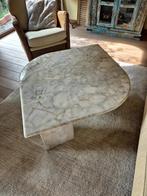 Marmeren salontafel in druppelvorm, Huis en Inrichting, Tafels | Salontafels, Ophalen, Overige materialen, Zo goed als nieuw, Overige vormen