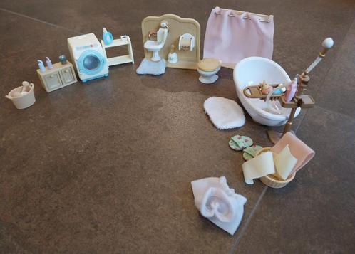 Sylvanian Families - Salle de bain et buanderie, Kinderen en Baby's, Speelgoed | Poppenhuizen, Zo goed als nieuw, Ophalen