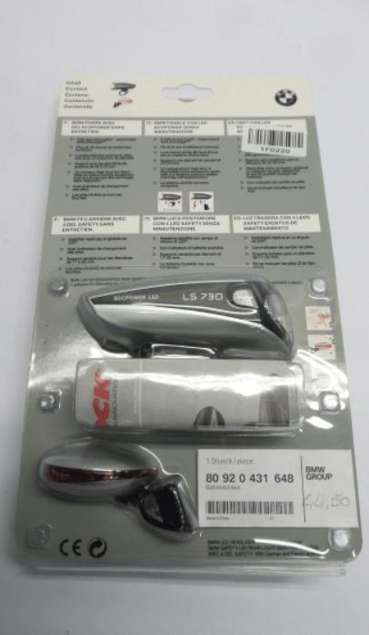 BMW LED Fietslamp op batterijen 80920431648 0431648, Fietsen en Brommers, Fietsonderdelen, Nieuw, Verlichting, Ophalen of Verzenden