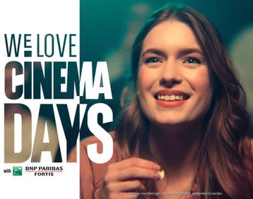 2 x 2 e-tickets WE LOVE CINEMA DAYS mer 17/09 - sam 20/09/25 beschikbaar voor biedingen