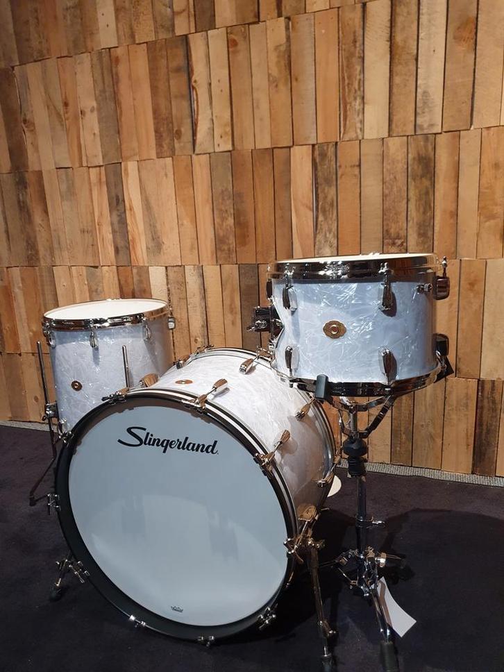 Slingerland Radio King 3pc shellset: white marine pearl, Muziek en Instrumenten, Drumstellen en Slagwerk, Nieuw, Pearl, Ophalen of Verzenden