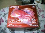 Disques DVD+RW, Informatique & Logiciels, Réinscriptible, Dvd, Enlèvement, Neuf