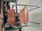 Vintage stoel met buisframe - multiplex, Huis en Inrichting, Ophalen, Gebruikt, Bruin, Bauhaus, mid-century modern