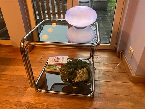 Vintage space age salontafel, Huis en Inrichting, Tafels | Salontafels, 50 tot 75 cm, 50 tot 100 cm, 50 tot 100 cm, Ovaal, Ophalen