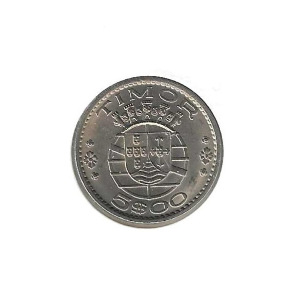 Timor, 5 Escudos 1970., Enlèvement ou Envoi, Asie du Sud Est, Monnaie en vrac