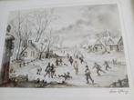 winterlandschap, Antiek en Kunst, Kunst | Etsen en Gravures, Ophalen of Verzenden