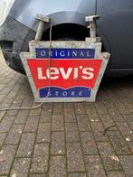 lichtreclame levi's mancave vintage lichtbak, Ophalen, Zo goed als nieuw, Lichtbak of (neon) lamp