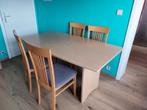 A VENDRE TABLE SALLE A MANGER  + 4 CHAISES ...    URGENT, Ophalen, Gebruikt, 50 tot 100 cm, 150 tot 200 cm