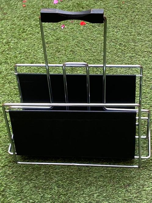 Vintage design krantenmand seventies, Antiek en Kunst, Curiosa en Brocante, Ophalen