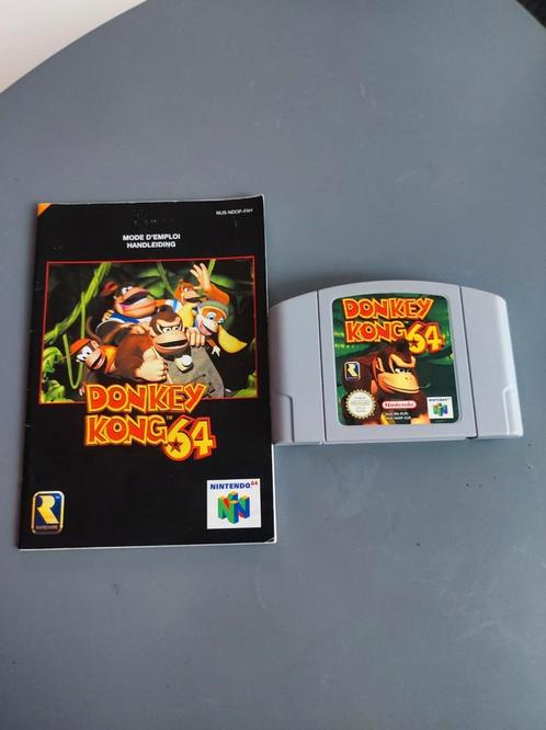 Donkey Kong 64 + Nintendo 64-handleiding, Games en Spelcomputers, Games | Nintendo 64, Gebruikt, Ophalen of Verzenden