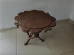Afrikaanse tafel, 45 à 60 cm, 55 à 75 cm, Rond, Bois